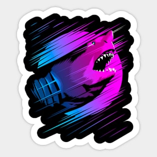 Rising Shark Sticker